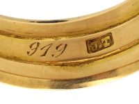 Victorian 18ct Gold Snake Ring with Diamond & Ruby Eyes