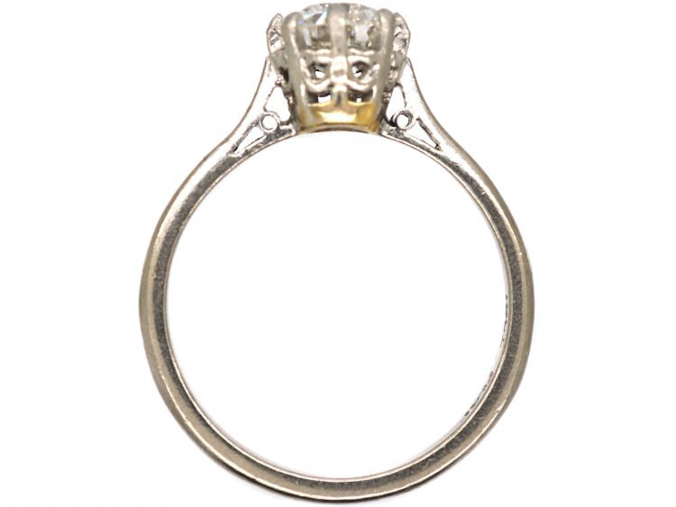 18ct White Gold & Platinum, Diamond Solitaire Ring
