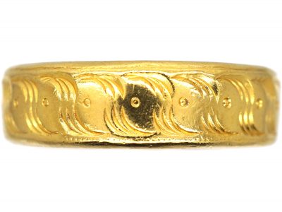 22ct Gold Wedding Ring with Celtic Motif