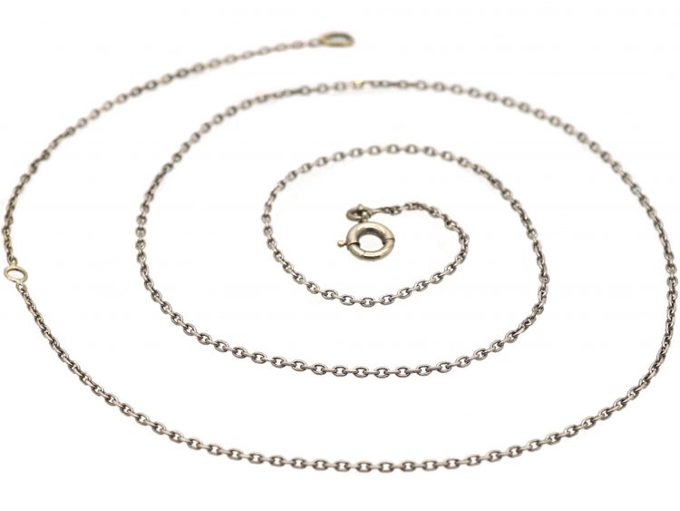 Edwardian Platinum Fine Trace Link Chain