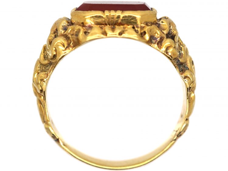 Victorian 18ct Gold & Carnelian Signet Ring