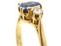 18ct Gold, Sapphire & Diamond Three Stone Ring