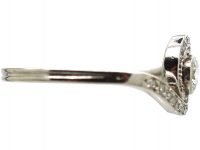 Art Deco Platinum & Diamond Catherine Wheel Design Ring