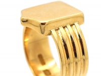 Edwardian 18ct Gold Shield Shape Signet Ring