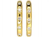 18ct Gold & Diamond Hoop Earrings