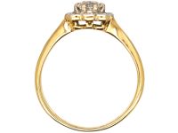 Art Deco 18ct Gold & Platinum, Diamond Square Cluster Ring