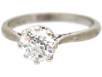 18ct White Gold & Platinum, Diamond Solitaire Ring