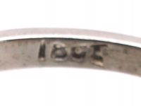 Art Deco 18ct White Gold Diamond Solitaire Ring with Diamond Set Shoulders