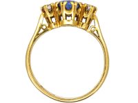 18ct Gold, Sapphire & Diamond Three Stone Ring