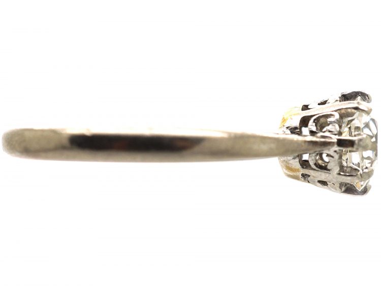 18ct White Gold & Platinum, Diamond Solitaire Ring