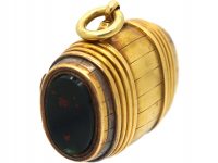 Victorian 18ct Gold Vesta Case Pendant with Bloodstone Base