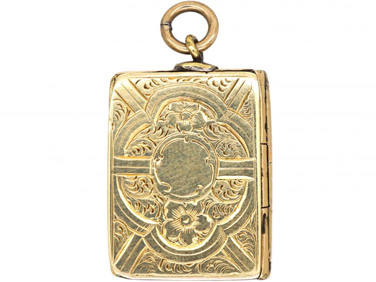 Victorian 9ct Back & Front Book Locket with Engraved Detail