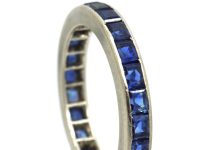 Art Deco French Platinum & Sapphire Eternity Ring
