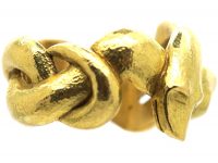 18ct Gold Sculptural Double Snake Ring