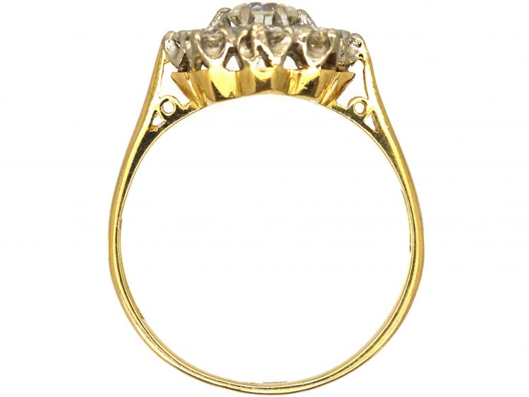 18ct Gold and Diamond Daisy Cluster Ring