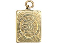 Victorian 9ct Back & Front Book Locket with Engraved Detail