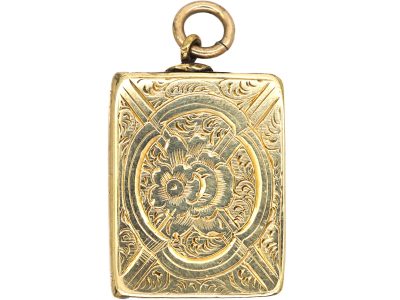 Victorian 9ct Back & Front Book Locket with Engraved Detail