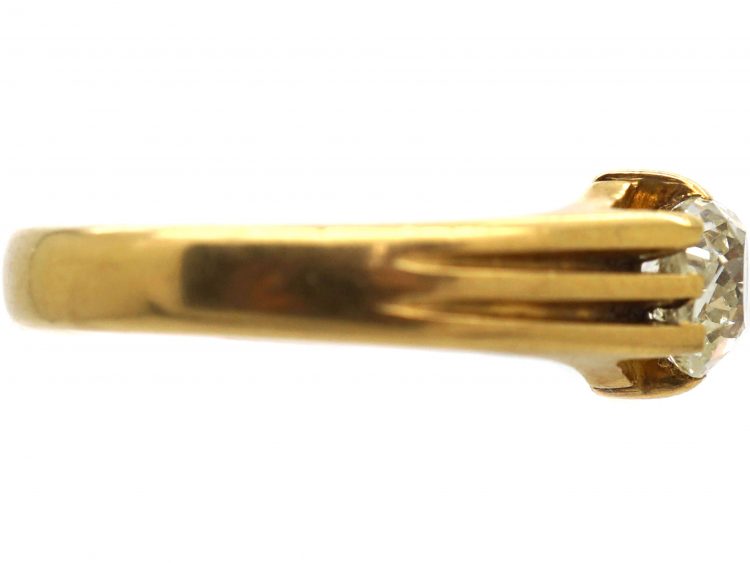 Victorian 18ct Gold Solitaire Diamond Ring