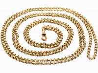 Victorian 9ct Gold Long Guard Chain with Dog Clip