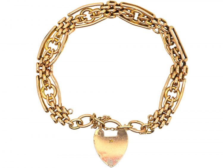 Edwardian 15ct Gold Bracelet with Circle Detail