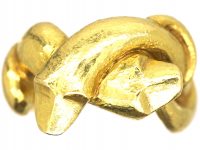 18ct Gold Sculptural Double Snake Ring