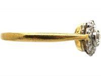 Edwardian 18ct Gold & Platinum, Diamond Daisy Cluster Ring