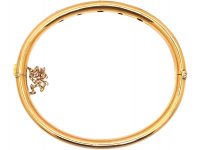 Edwardian 15ct Gold, Sapphire & Diamond Bangle