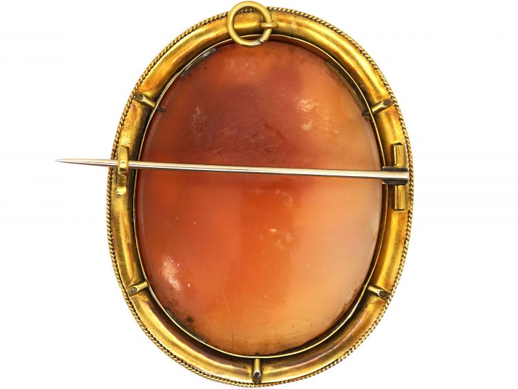 Victorian 15ct Gold Cameo Brooch of Eos, The Goddess of the Dawn