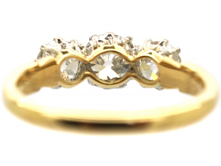 Edwardian 18ct Gold Three Stone Diamond Ring