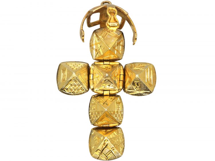 9ct Gold Masonic Ball Pendant
