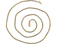 Victorian 9ct Gold Fine Snake Link Chain