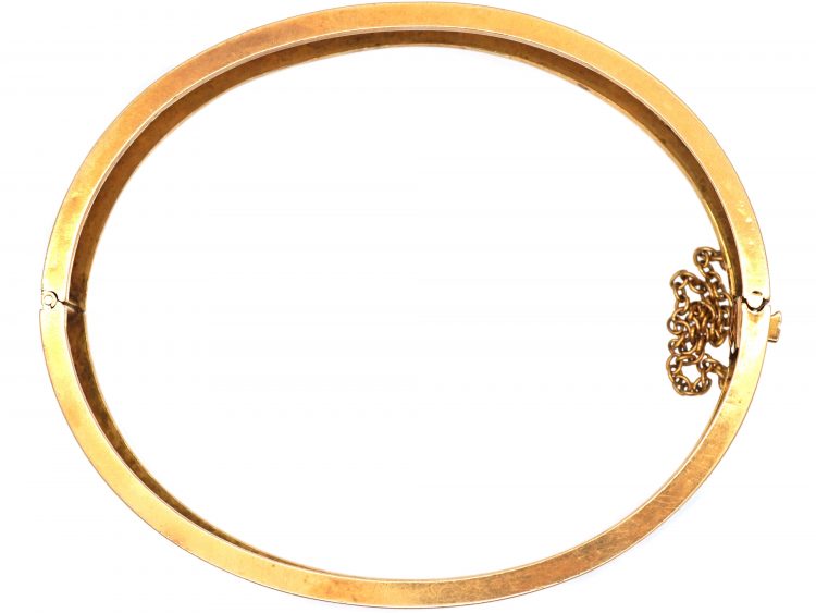 French Belle Epoch 18ct Gold Pierced Work Bangle