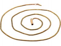 Victorian 9ct Gold Fine Snake Link Chain