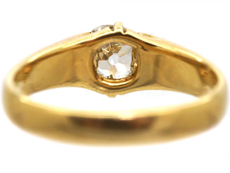 Victorian 18ct Gold Solitaire Diamond Ring