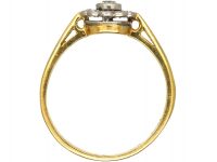 Edwardian 18ct Gold & Platinum, Diamond Daisy Cluster Ring