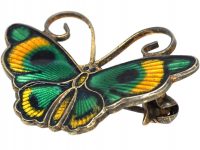 Silver & Enamel Butterfly Brooch by David Andersen