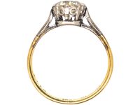 18ct Gold and Platinum, Diamond Solitaire Ring
