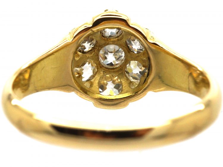 Victorian 18ct Gold and Diamond Cluster Ring