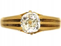 Victorian 18ct Gold Solitaire Diamond Ring