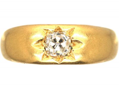 Edwardian 18ct Gold & Diamond Gypsy Ring