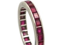 Art Deco French Platinum & Ruby Eternity Ring