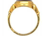 18ct Gold Signet Ring set with a Carnelian