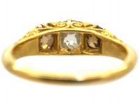 Victorian 18ct Gold, Three Stone Diamond Ring