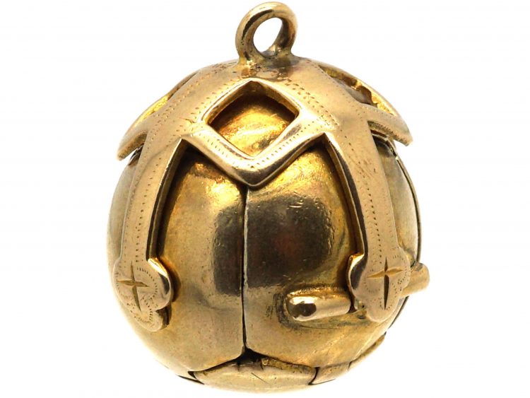 9ct Gold Masonic Ball Pendant