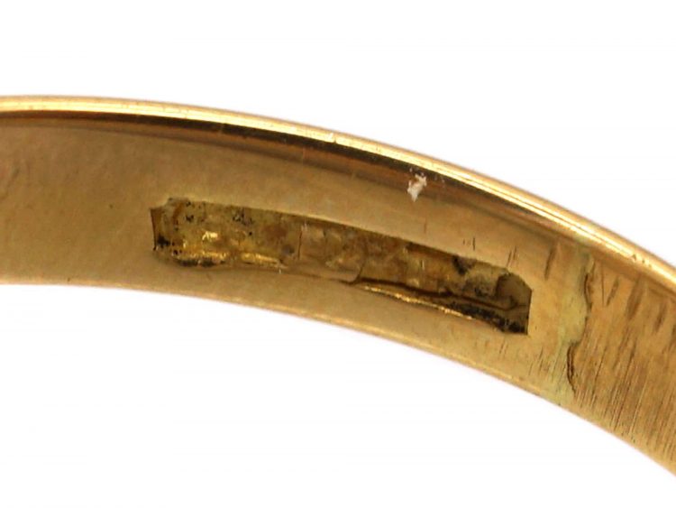 Edwardian 18ct Gold, Three Stone Opal & Diamond Ring