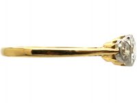 Edwardian 18ct Gold and Platinum Diamond Three Stone Ring