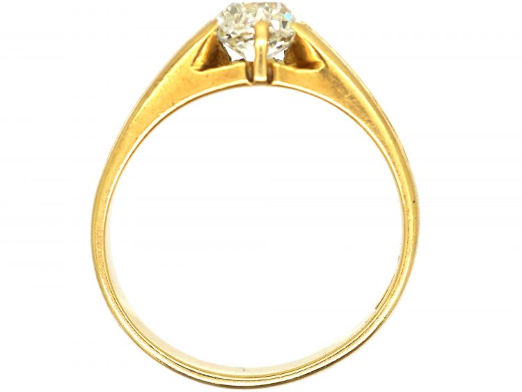 Victorian 18ct Gold Solitaire Diamond Ring