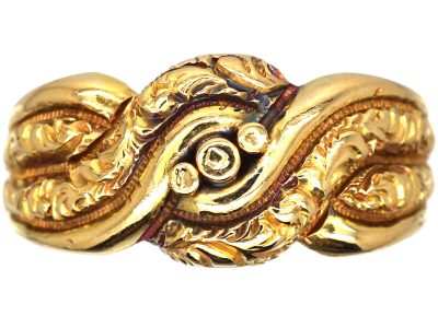 Edwardian 18ct Gold Keeper Ring