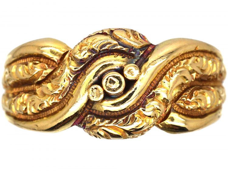 Edwardian 18ct Gold Keeper Ring