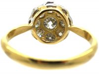 Edwardian 18ct Gold & Platinum, Diamond Daisy Cluster Ring